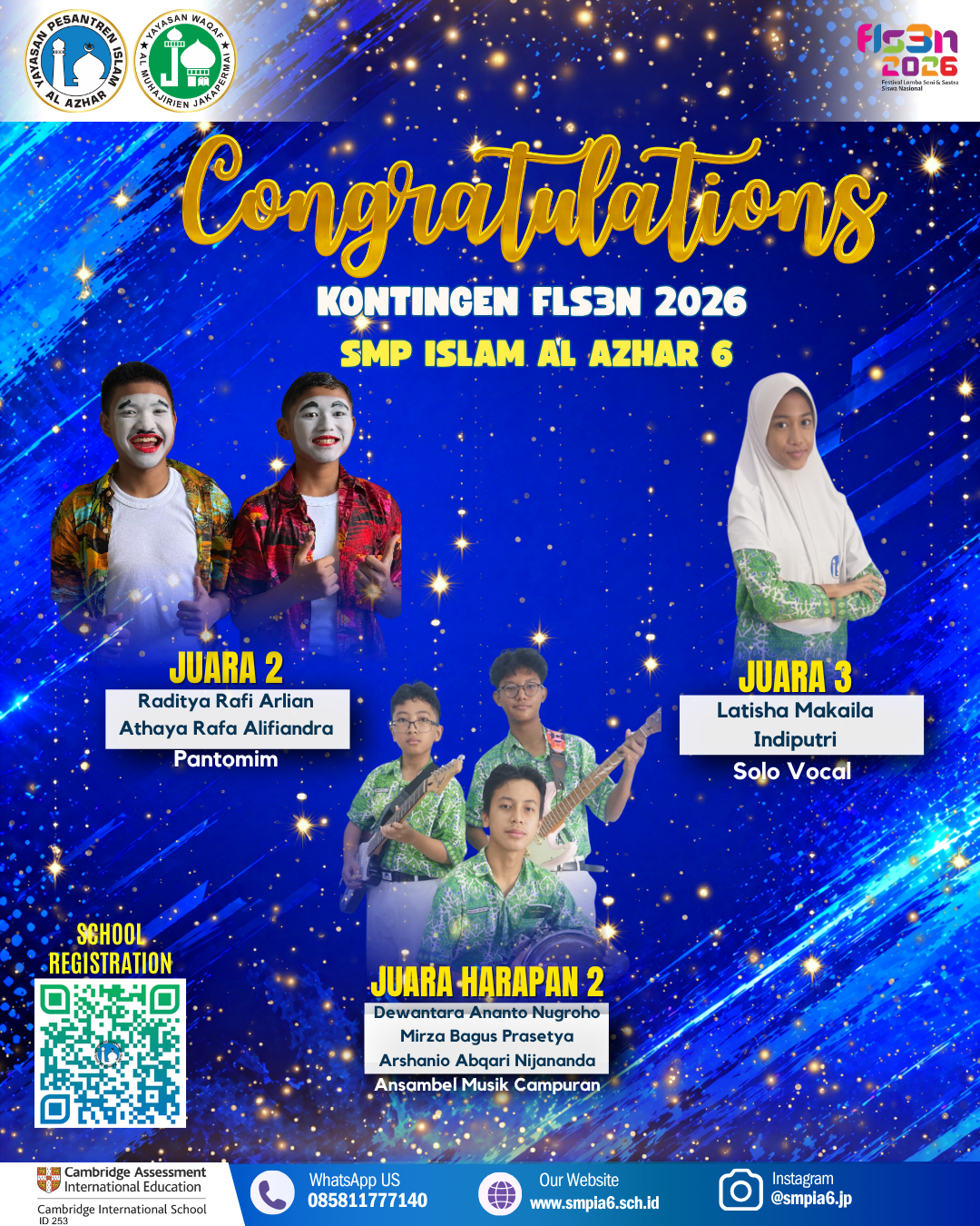 SMP Islam Al Azhar 6 Achievements at FLS3N 2026 Bekasi City