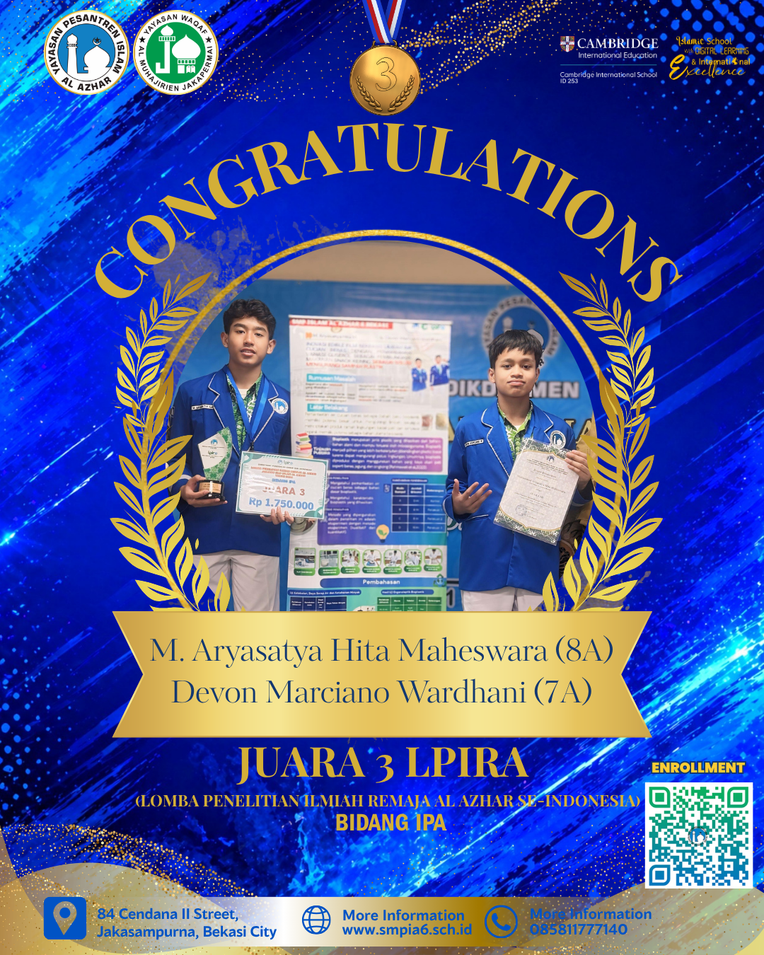 Proud Achievement: SMP Islam Al Azhar 6 Bekasi Students Win 3rd Place in National LPIRA!