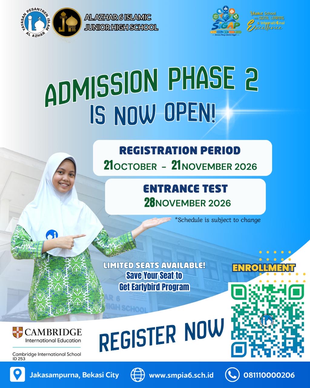 SMP Islam Al Azhar 6 Bekasi Opens Admission for the 2027/2028 Academic Year