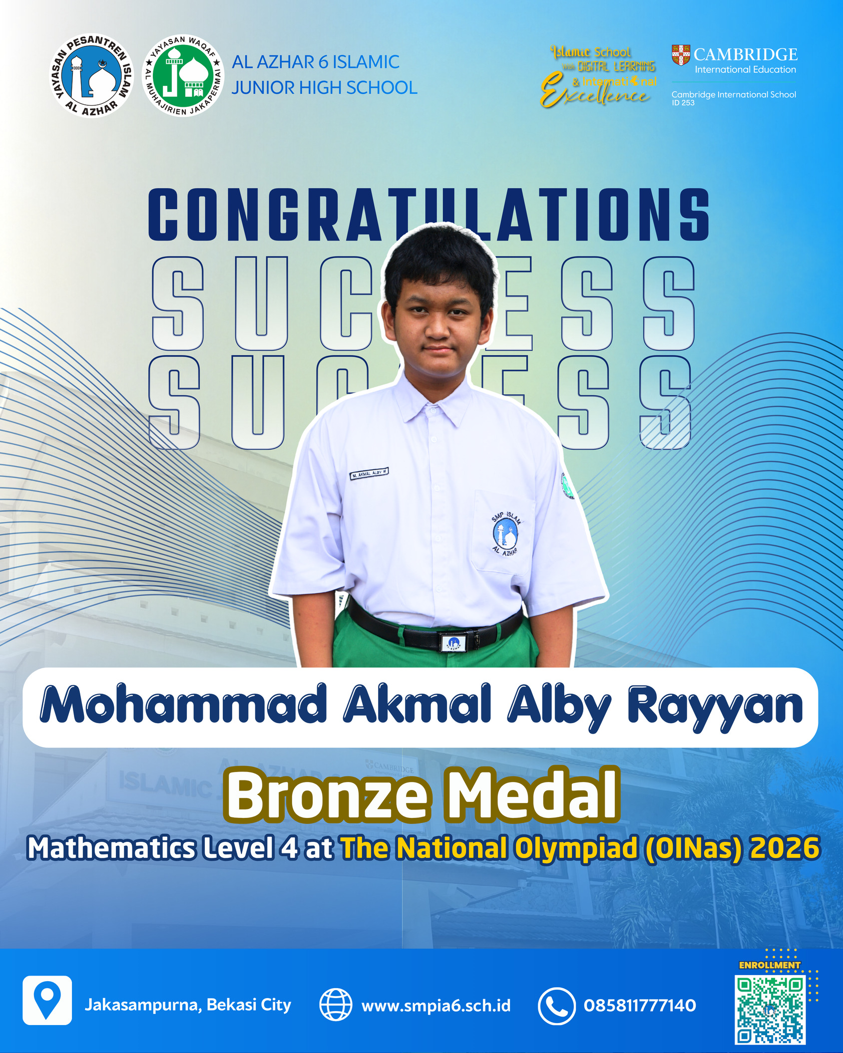 Mohammad Akmal Alby Rayyan Wins Bronze Medal at OINas 2026