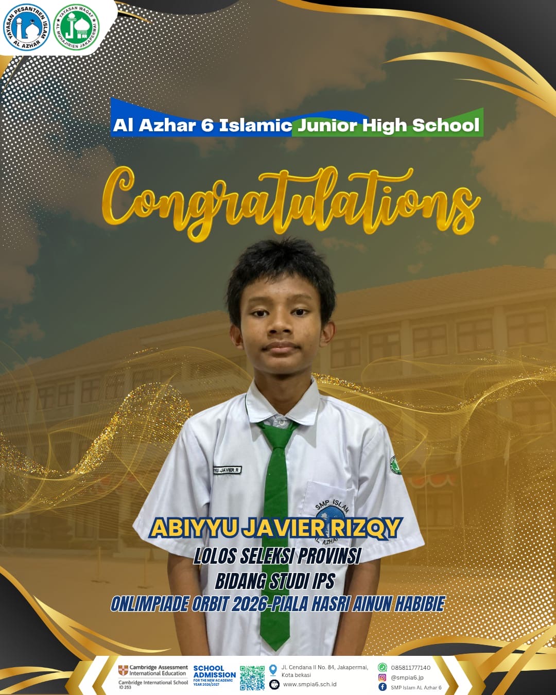 Outstanding Achievement of Al-Azhar 6 Students at ORBIT Olympiad 2026