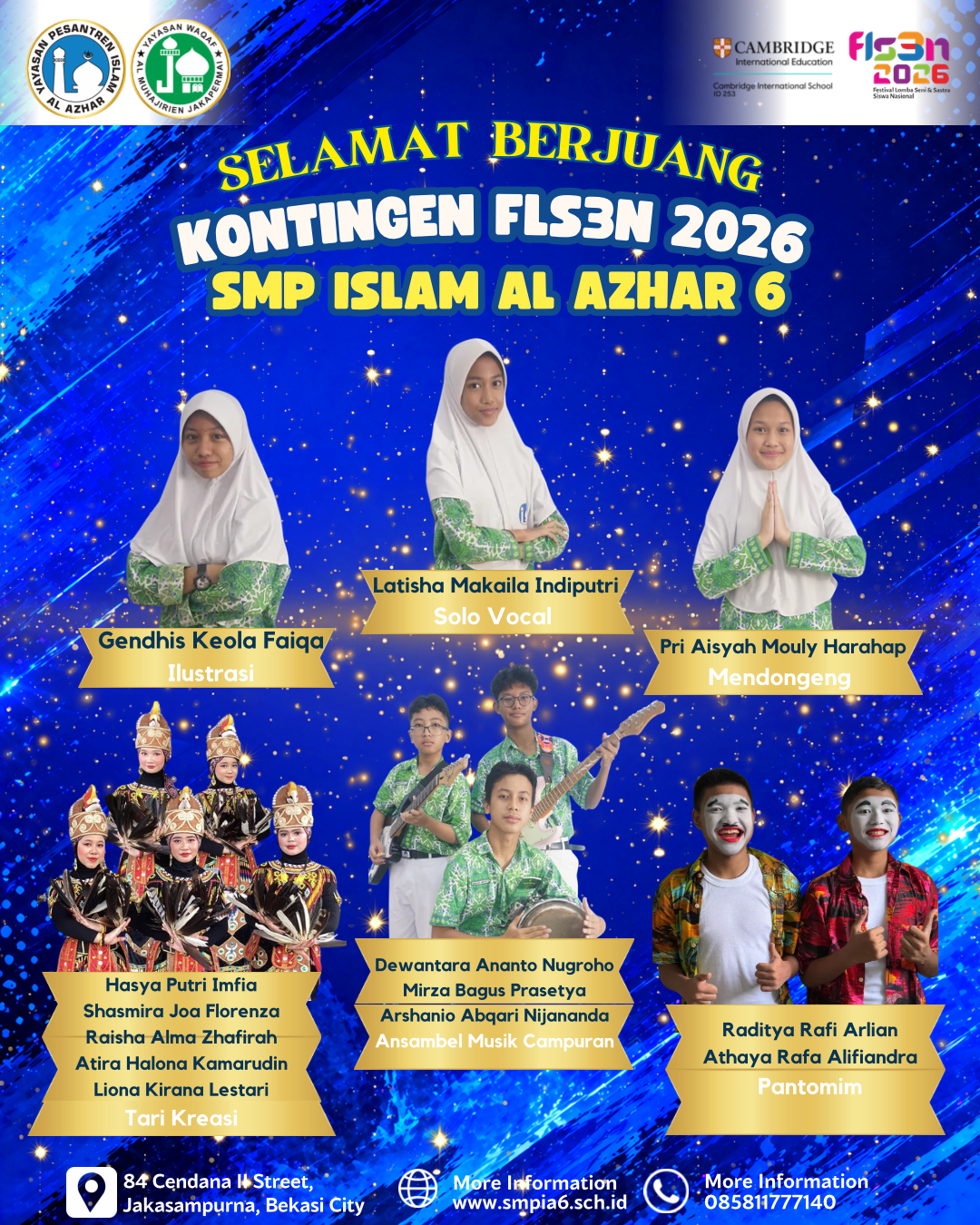 SMP Islam Al Azhar 6 Delegation for FLS3N 2026