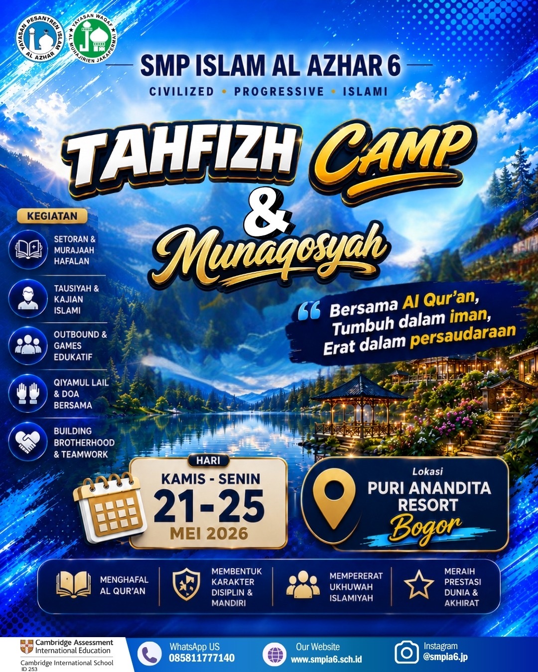 Nurturing Faith: SMP Islam Al Azhar 6 Bekasi Holds Tahfiz Camp & Munaqosyah 2026