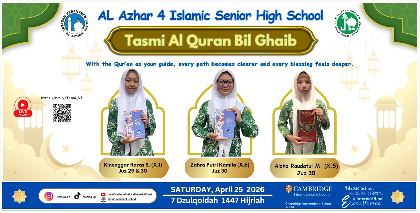 Al Azhar 4 Bekasi Students Participate in Qur’an Tasmi  Bil Ghaib Session