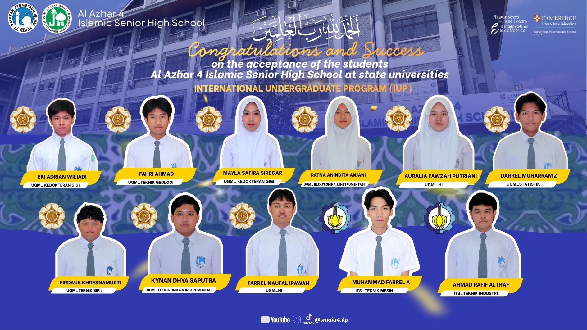 SMAIA 4 Students Accepted into State Universities through IUP Pathway