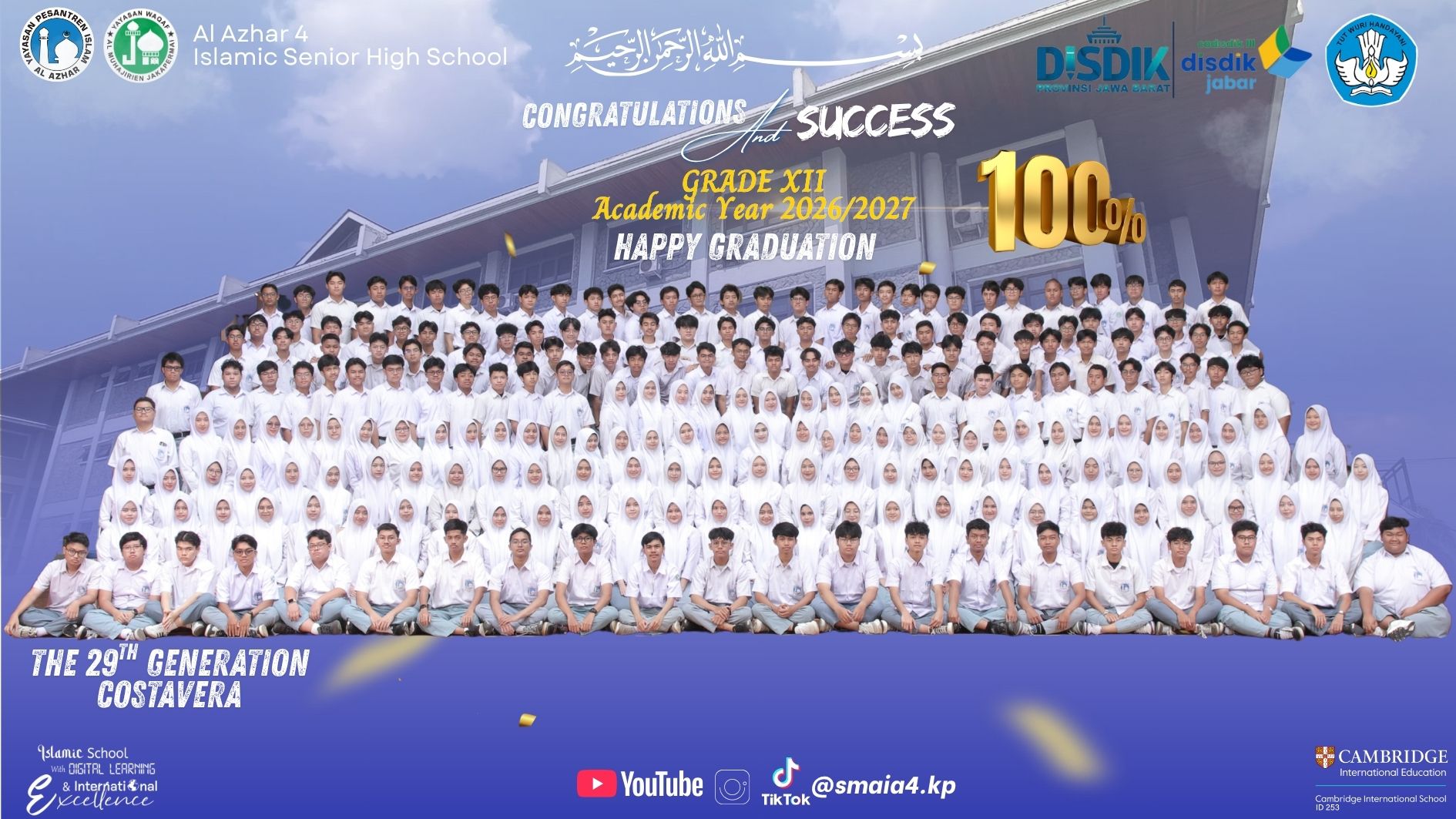 Grade 12 Students of SMA Islam Al Azhar 4 Bekasi Achieve 100% Graduation in 2026