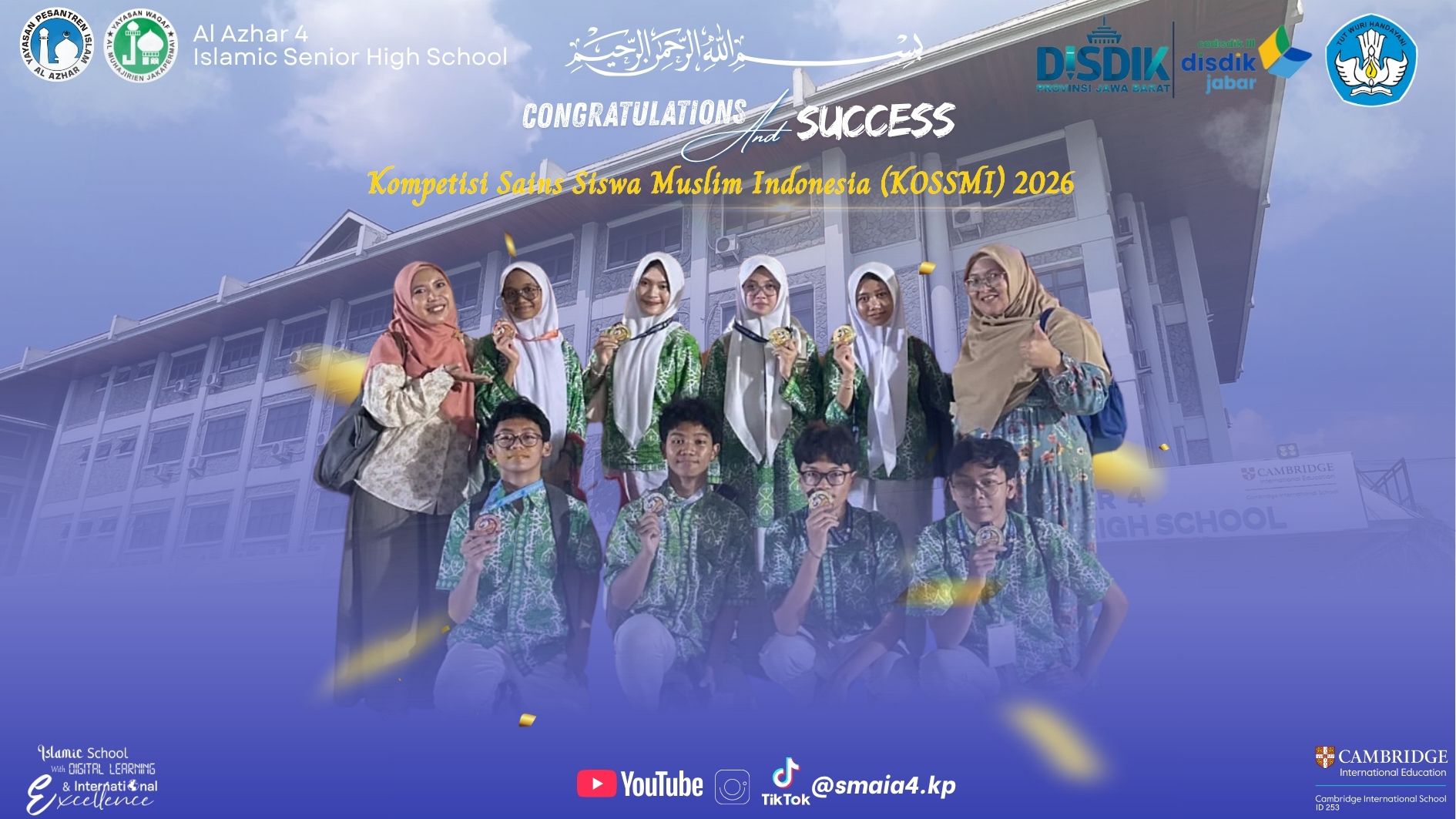 SMA Islam Al Azhar 4 Students Participate in the Indonesian Muslim Student Science Competition (KOSSMI) 2026