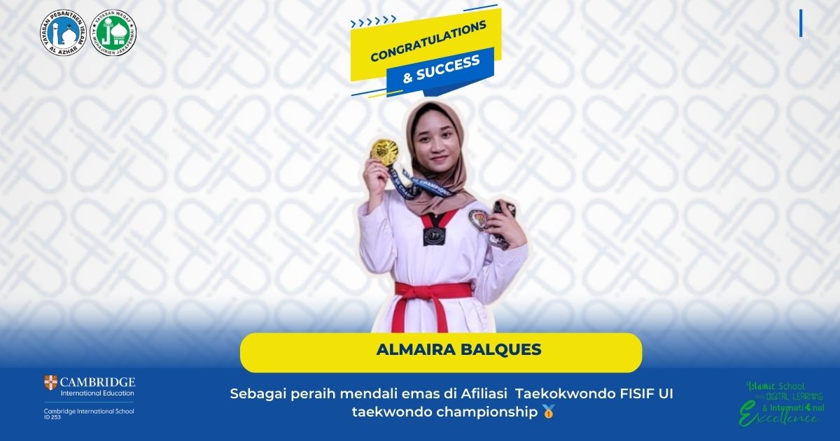 Student of SMA Islam Al Azhar 4 Wins Gold Medal at the FISIP UI Taekwondo Championship