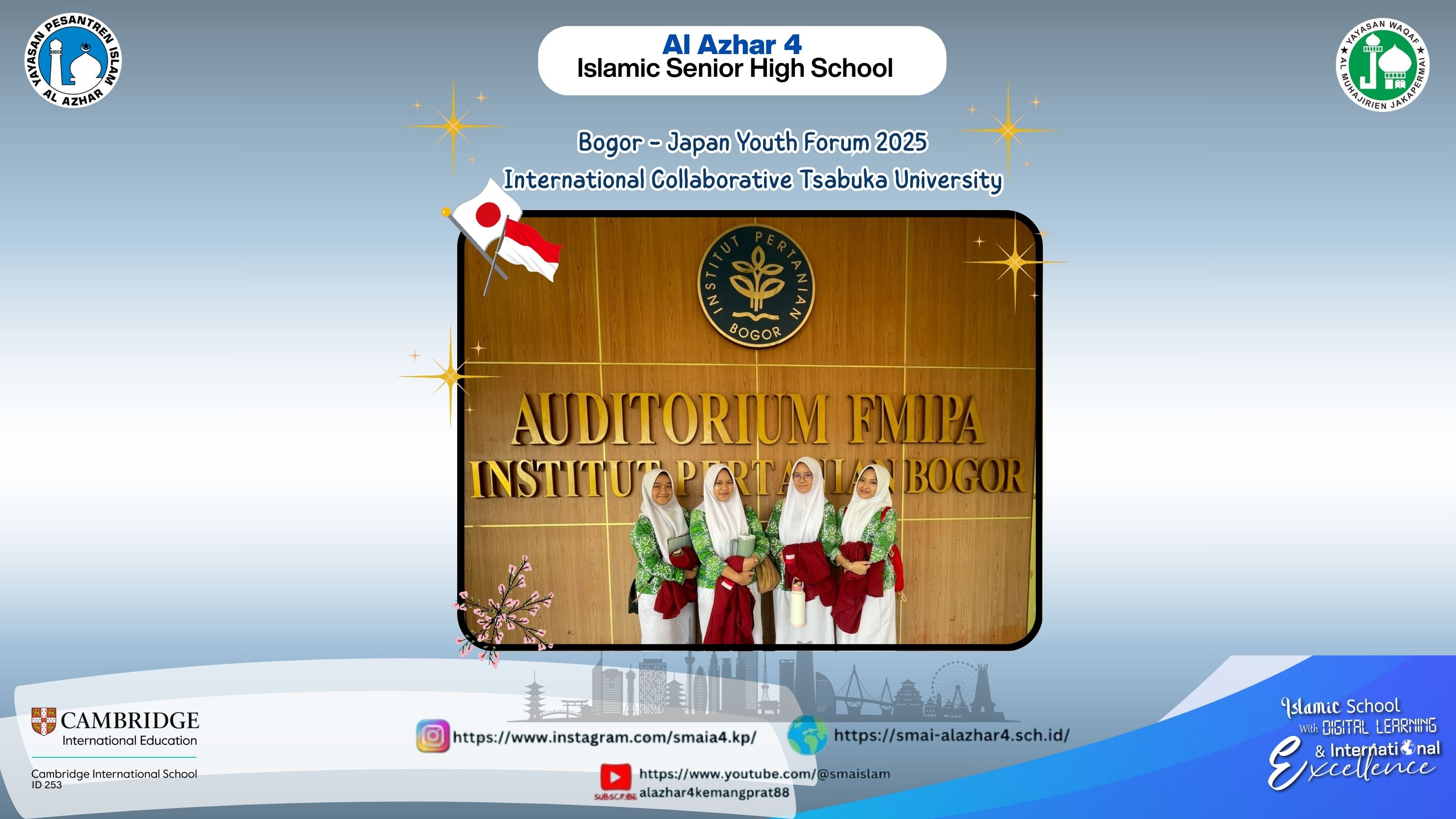 Students of SMA Islam Al Azhar 4 Participate in the Japan Youth Forum 2025 at the FMIPA IPB Auditorium