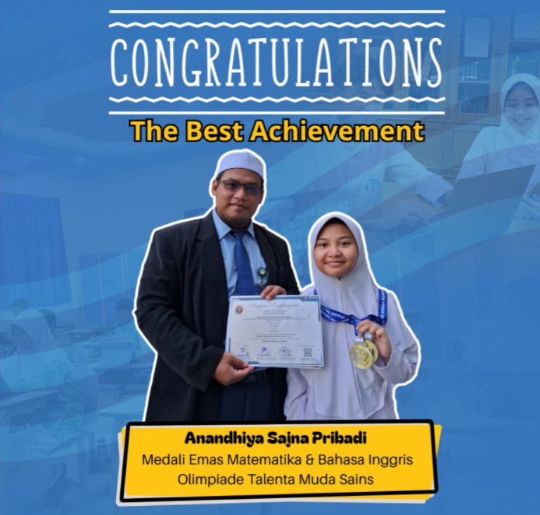 Anandhiya Sajna Pribadi Raih Medali Emas Olimpiade Talenta Muda Sains pada bidang Matematika dan Bahasa Inggris