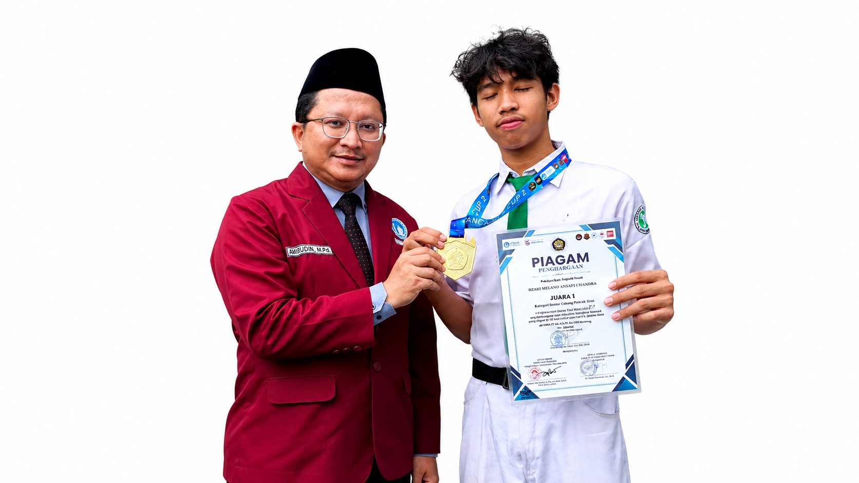 Dzaki Milano A. Chandra Remains Unbeaten, Wins 1st Place at the Pancasila Cup Taekwondo Championship