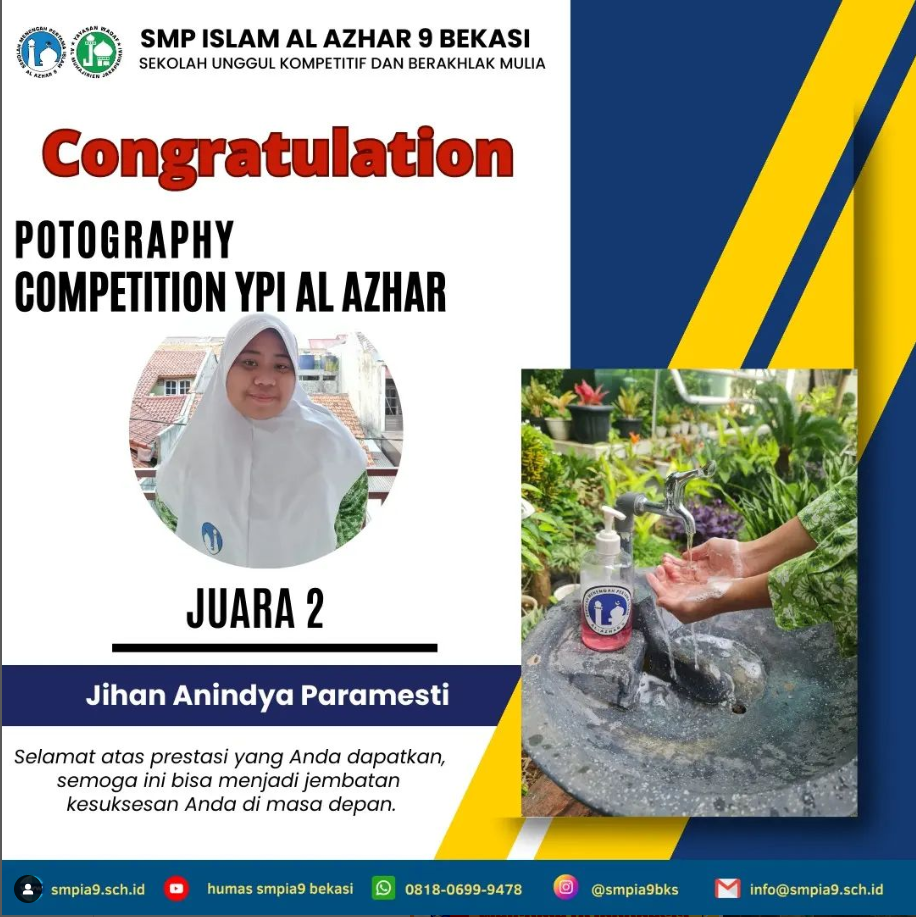 Jihan Anindya Pramesti Wins Second Place in Photography at the YPI Al Azhar Competition