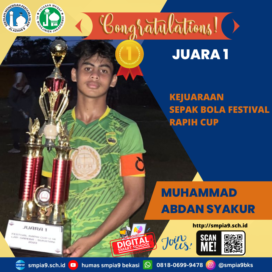 Muhammad Abdan Syakur Wins First Place in the Rapih Cup Soccer Festival Championship