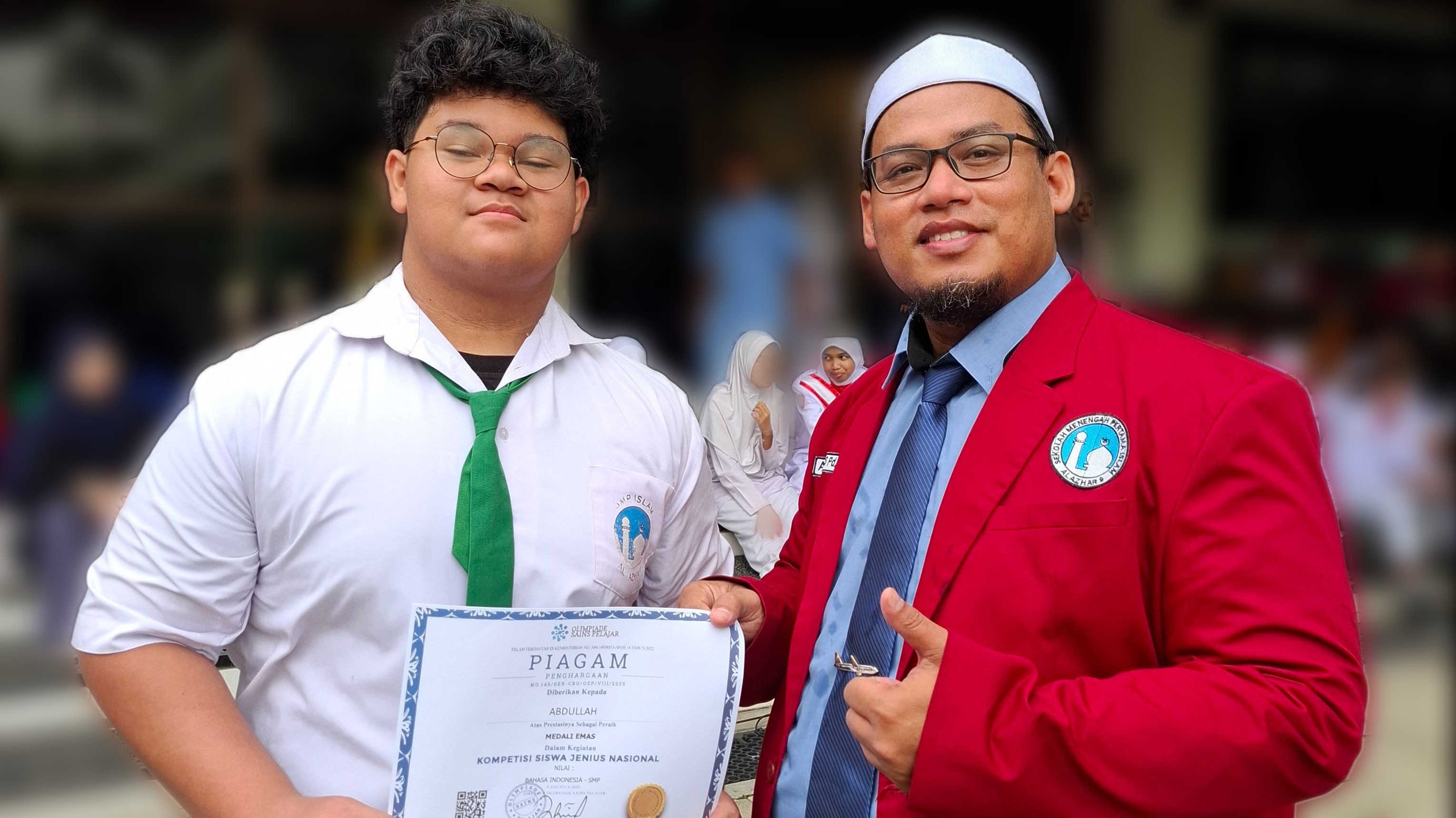 Abdullah Wins Gold Medal in Indonesian Language at the National Science and Genius Student Olympiad