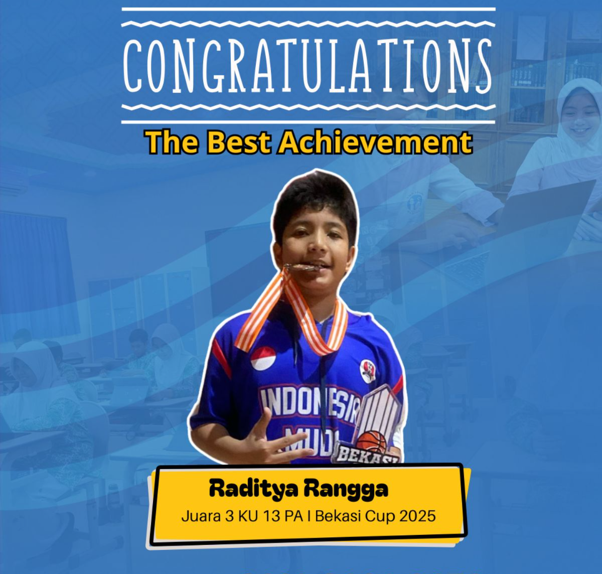 Raditya Rangga Wins 3rd Place in Boys’ U-13 Category at Bekasi Cup 2025