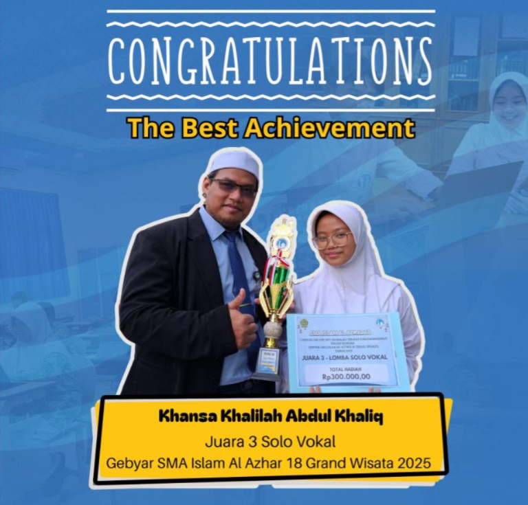 Khansa Khalilah Abdul Khaliq Raih Juara 3 Solo Vokal ajang Gebyar SMA Islam Al Azhar 18 Grand Wisata 2025