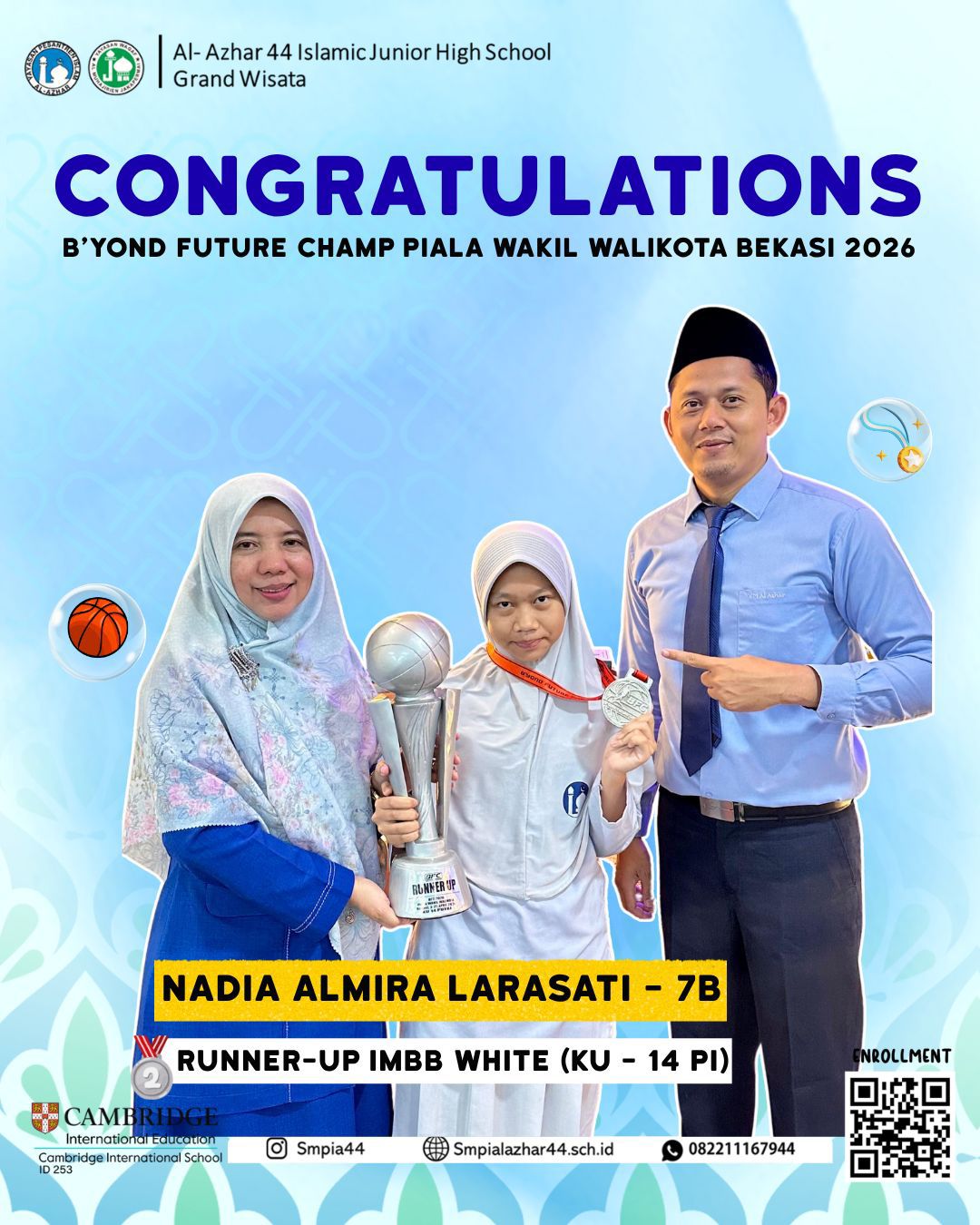 Nadia Almira Larasati Becomes Runner-Up at B’yond Future Champ