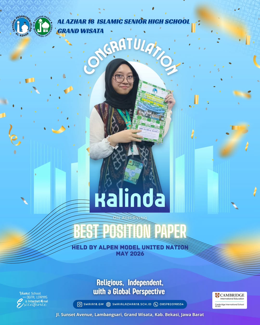 Congratulations!! to Kalinda for achieving Best Position Paper